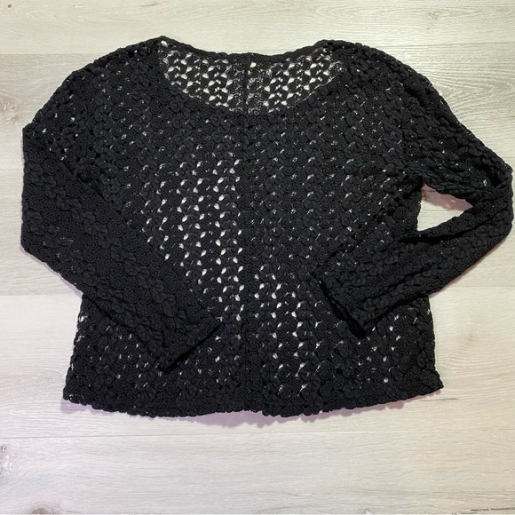 Staring at Stars Black Crochet Sweater - Picture 6 of 8